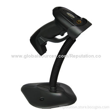 Wire Auto-induction Laser Barcode Scanner with Holder, 3,000-12,000 Lux Environment Luminance